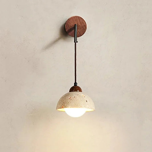 Japanese Wabi-Sabi - Natural Marble Wall Sconce LED Lamp with Warm Light