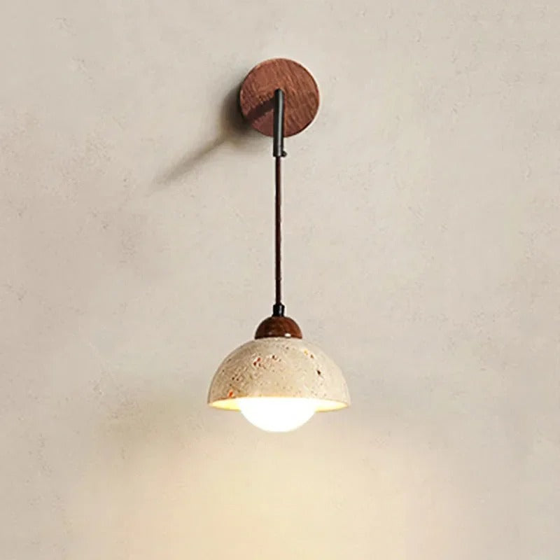Japanese Wabi-Sabi - Natural Marble Wall Sconce LED Lamp with Warm Light