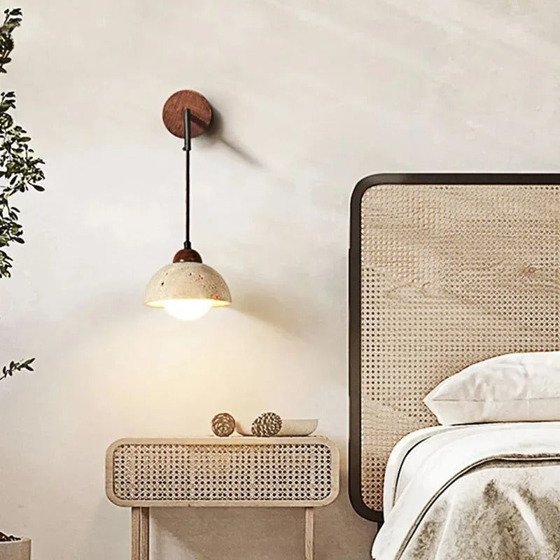 Japanese Wabi-Sabi - Natural Marble Wall Sconce LED Lamp with Warm Light