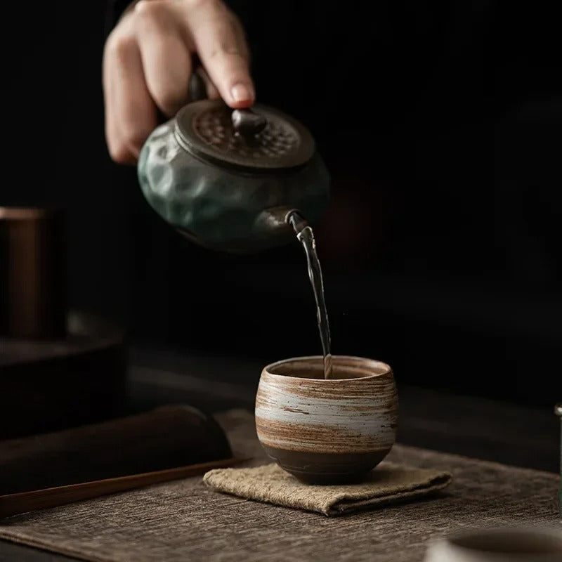 Handmade Japanese Wabi-Sabi Style Tea Cup 5pcs Set