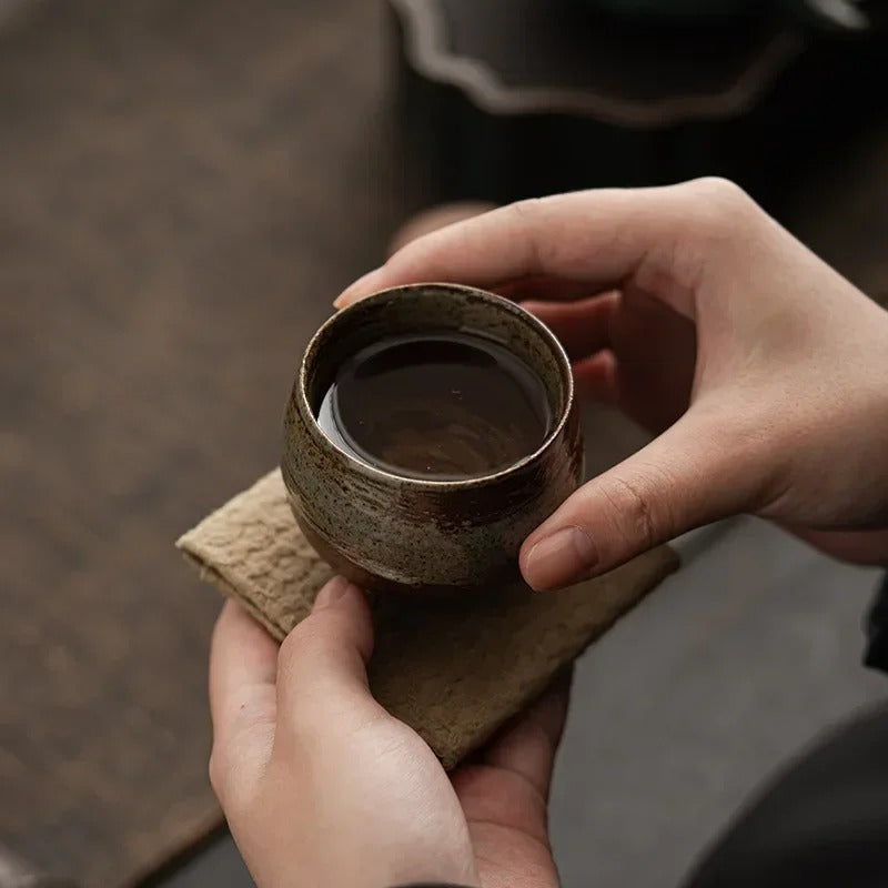 Handmade Japanese Wabi-Sabi Style Tea Cup 5pcs Set