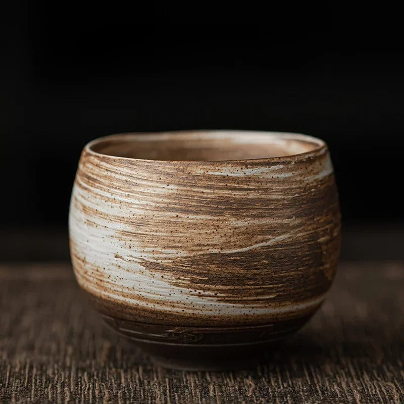 Handmade Japanese Wabi-Sabi Style Tea Cup 5pcs Set