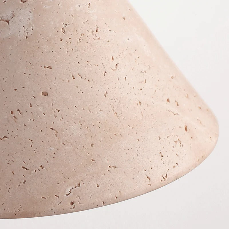 Natural Stone Wall Lamp - Travertine LED Sconce with Warm Lighting for Modern Living