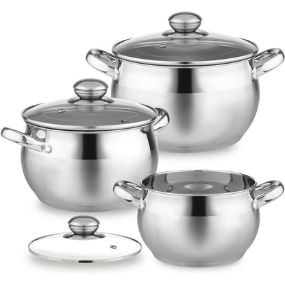 Classic 6-Piece Stainless Steel Induction Cookware Set