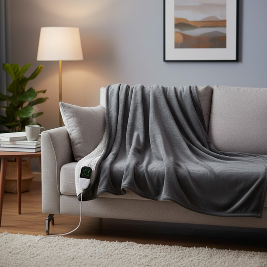 Hygge Electric Heated Blanket in Organic Cotton Blend