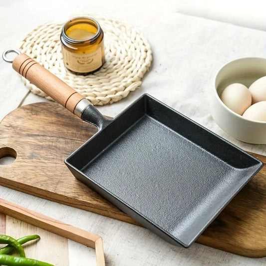 Japanese Cast Iron Egg Pan Square Non-Stick Frying Pan