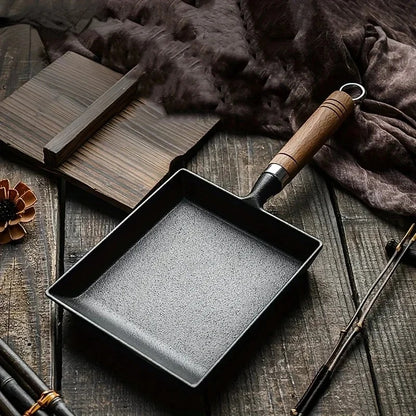 Japanese Cast Iron Egg Pan Square Non-Stick Frying Pan