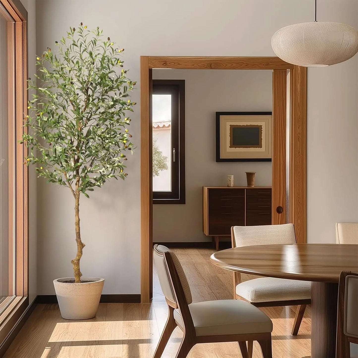 Olivara Realistic Artificial Olive Tree with Fruits & Branches 7ft