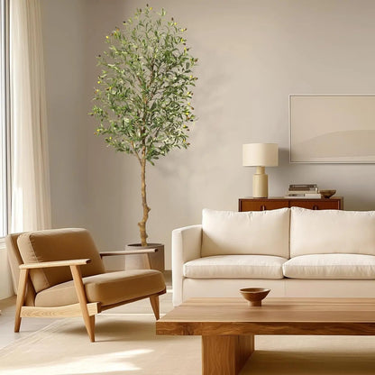 Olivara Realistic Artificial Olive Tree with Fruits & Branches 7ft