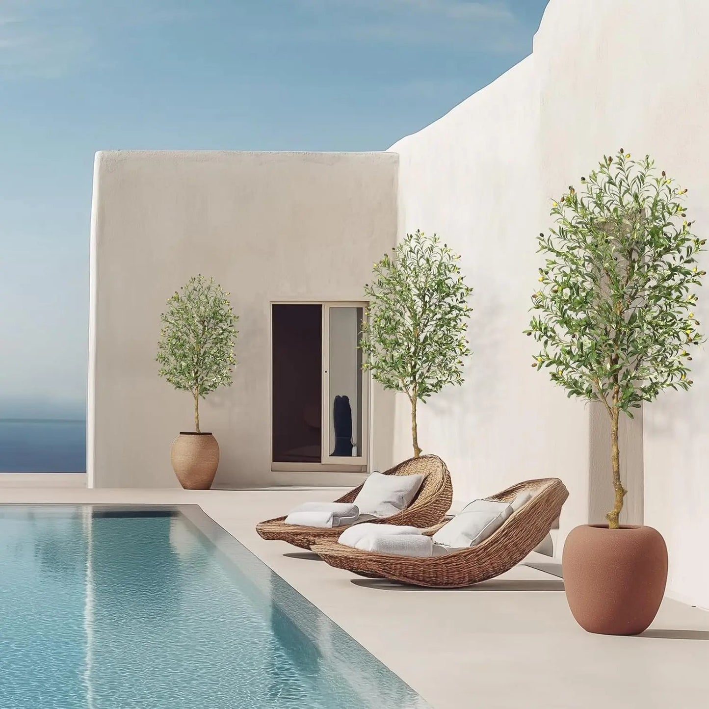 Olivara Realistic Artificial Olive Tree with Fruits & Branches 7ft