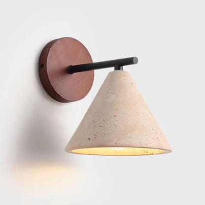 Natural Stone Wall Lamp - Travertine LED Sconce with Warm Lighting for Modern Living