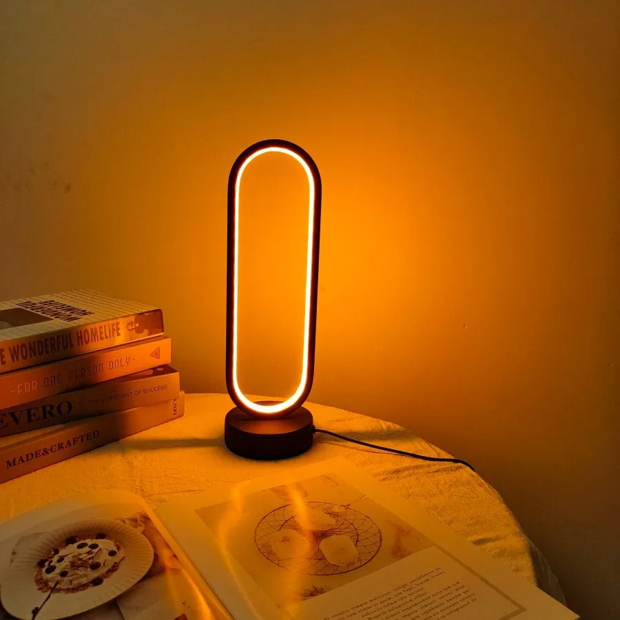 Modern Industrial Bedside Table Lamp with 3-Color Dimmable LED