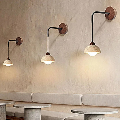 Japanese Wabi-Sabi - Natural Marble Wall Sconce LED Lamp with Warm Light