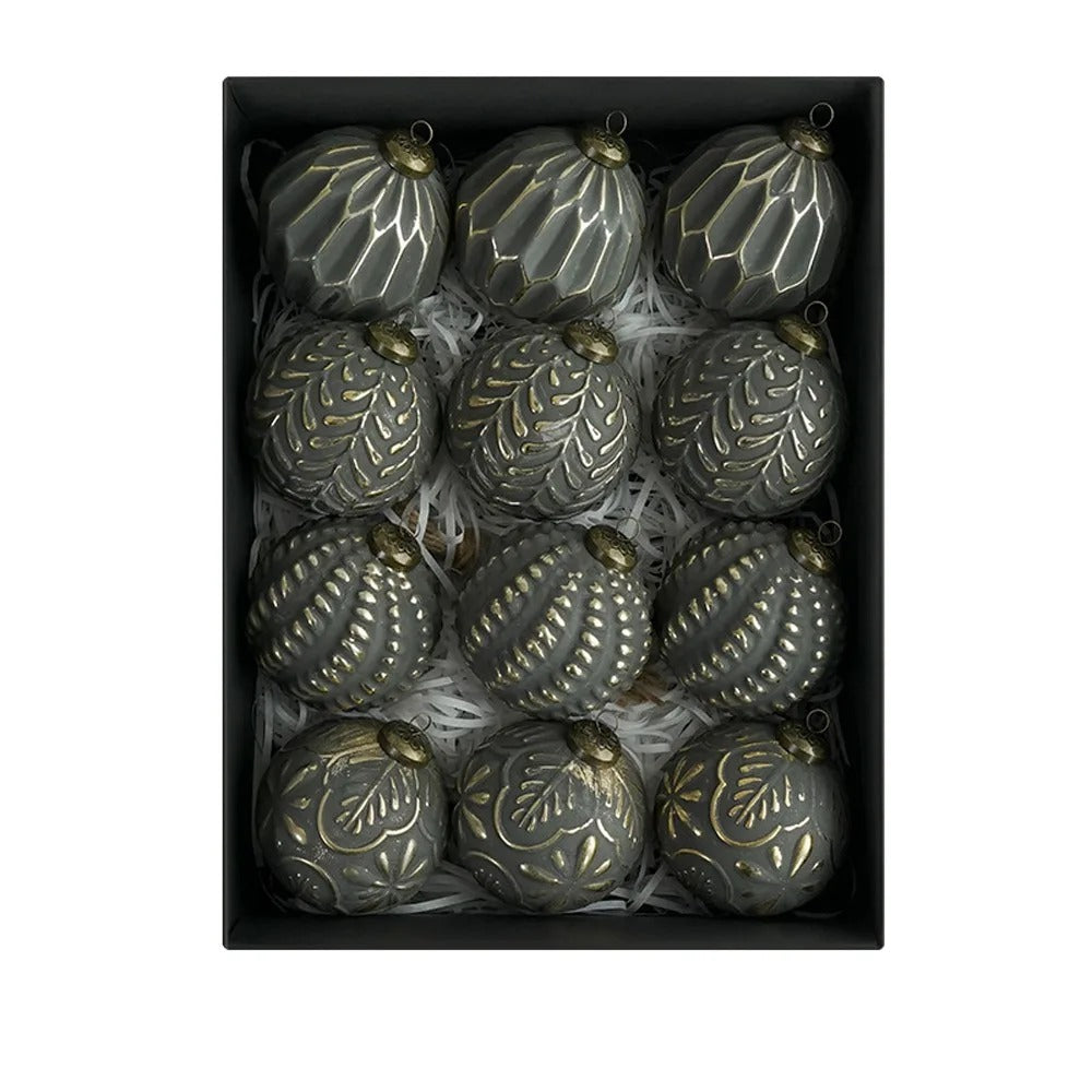 Shatterproof Christmas Ball Ornaments - 12 Piece Set